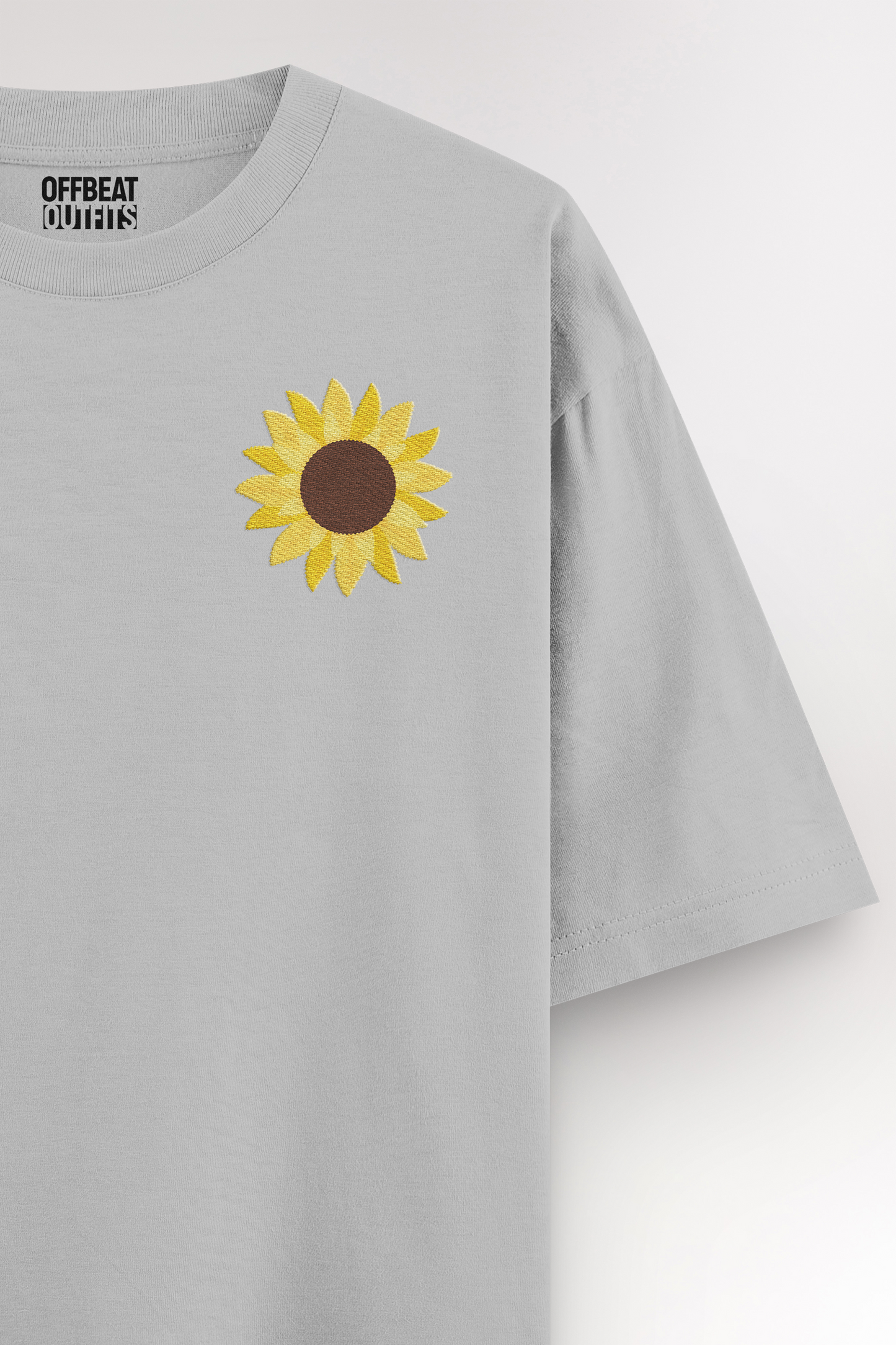 Sunflower Embroidery | Oversized T-shirt