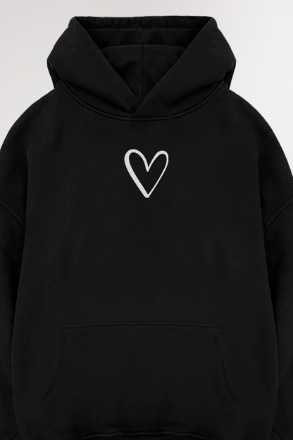 White heart | Oversized Hoodie